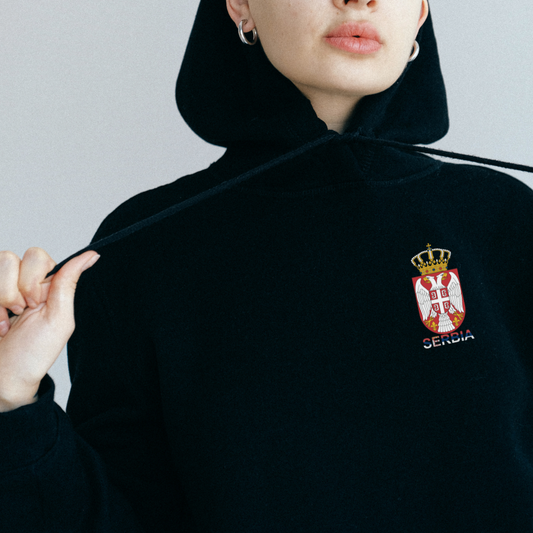 Serbia National Hoodie- Outlined