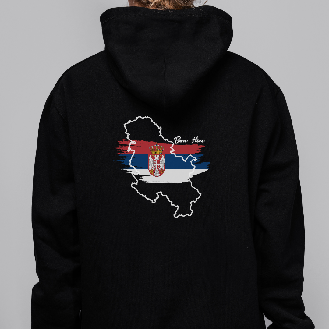 Serbia National Hoodie- Outlined