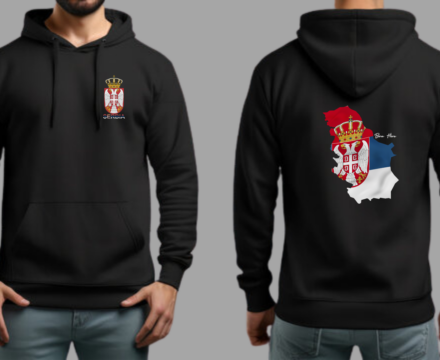 Serbia National Hoodie- Filled in