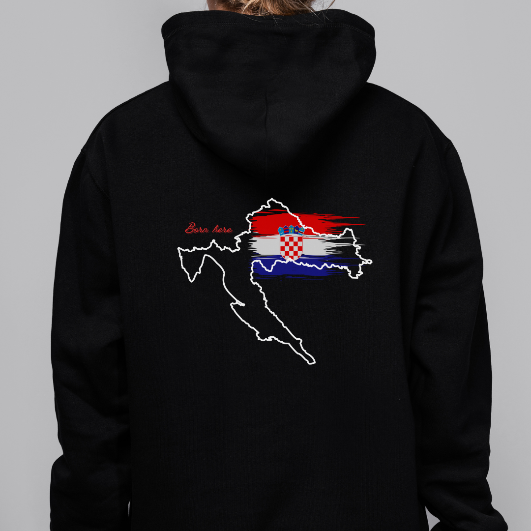 Croatia National Hoodie- Outlined